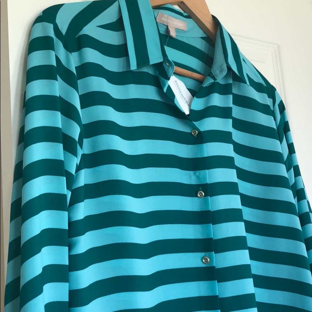 Thin sheer button down